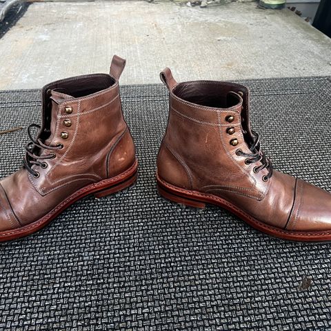 BLKBRD Dixon Cap Toe Derby Boot in Horween Natural Chromexcel