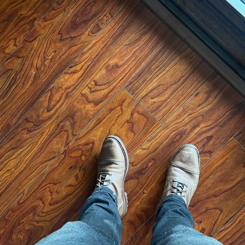 BLKBRD Dixon Cap Toe Derby Boot in Horween Natural Chromexcel