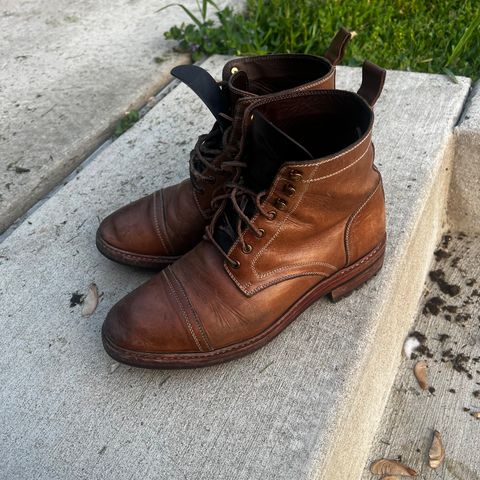 BLKBRD Dixon Cap Toe Derby Boot in Horween Natural Chromexcel