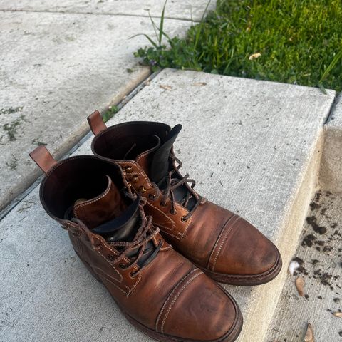 BLKBRD Dixon Cap Toe Derby Boot in Horween Natural Chromexcel