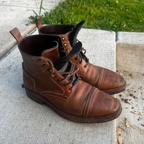 BLKBRD Dixon Cap Toe Derby Boot in Horween Natural Chromexcel