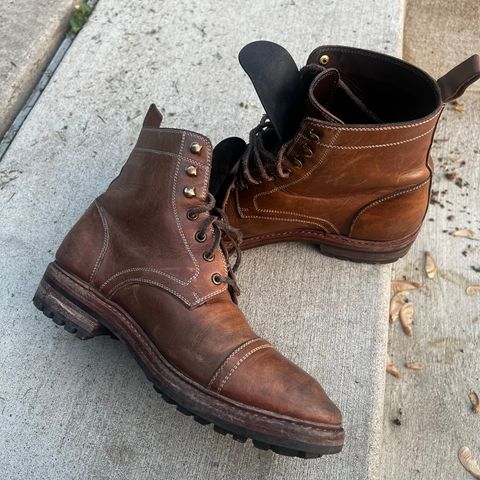 BLKBRD Dixon Cap Toe Derby Boot in Horween Natural Chromexcel
