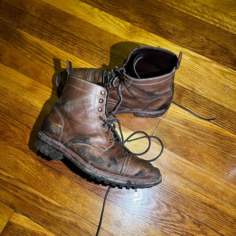 BLKBRD Dixon Cap Toe Derby Boot in Horween Natural Chromexcel