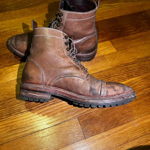 BLKBRD Dixon Cap Toe Derby Boot in Horween Natural Chromexcel