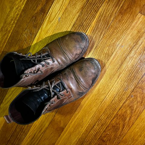 BLKBRD Dixon Cap Toe Derby Boot in Horween Natural Chromexcel