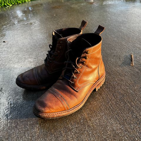 BLKBRD Dixon Cap Toe Derby Boot in Horween Natural Chromexcel