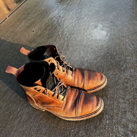 BLKBRD Dixon Cap Toe Derby Boot in Horween Natural Chromexcel