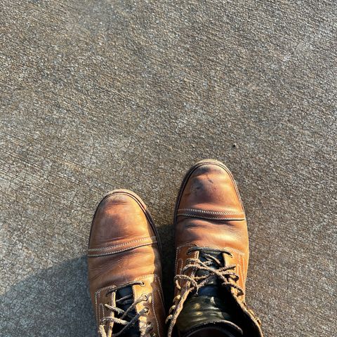 BLKBRD Dixon Cap Toe Derby Boot in Horween Natural Chromexcel