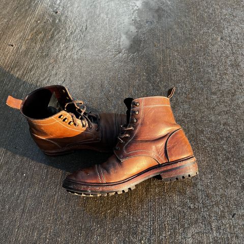 BLKBRD Dixon Cap Toe Derby Boot in Horween Natural Chromexcel