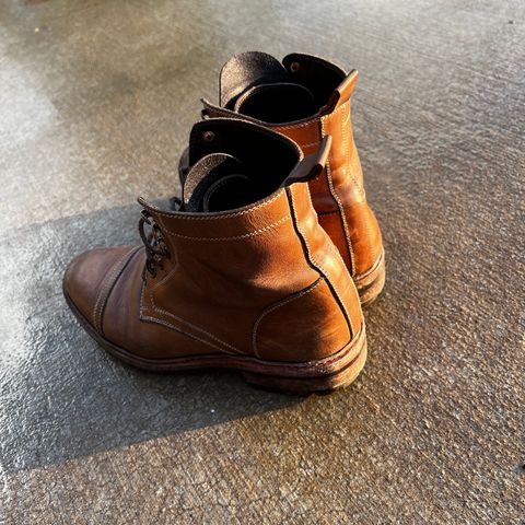 BLKBRD Dixon Cap Toe Derby Boot in Horween Natural Chromexcel
