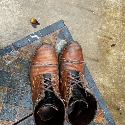 BLKBRD Dixon Cap Toe Derby Boot in Horween Natural Chromexcel