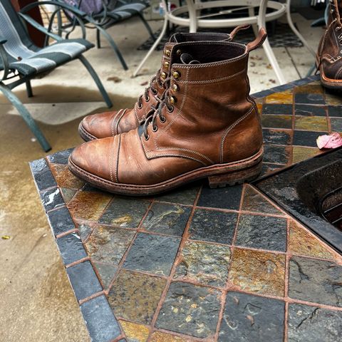 BLKBRD Dixon Cap Toe Derby Boot in Horween Natural Chromexcel