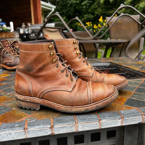 BLKBRD Dixon Cap Toe Derby Boot in Horween Natural Chromexcel