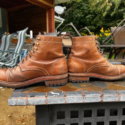 BLKBRD Dixon Cap Toe Derby Boot in Horween Natural Chromexcel