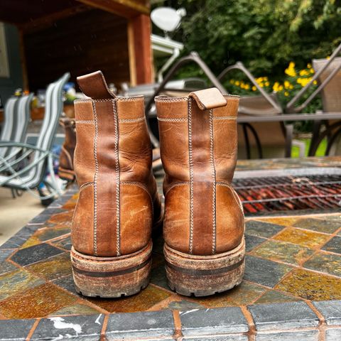 BLKBRD Dixon Cap Toe Derby Boot in Horween Natural Chromexcel