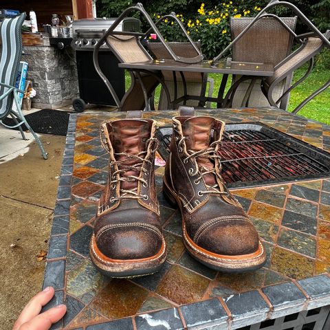 Truman Service Boot in Horween Java Waxed Flesh
