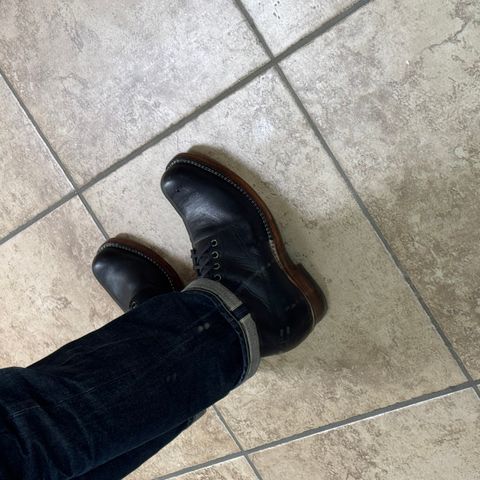 DIY Derby Boot in Horween Black Chromexcel Strips & Horween Black Overdyed Natural CXL