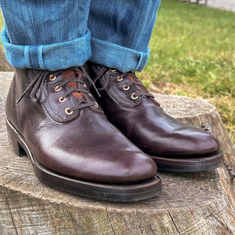 Unsung Union 6i Wholecut in Horween Dark Brown Aspen Horsefront