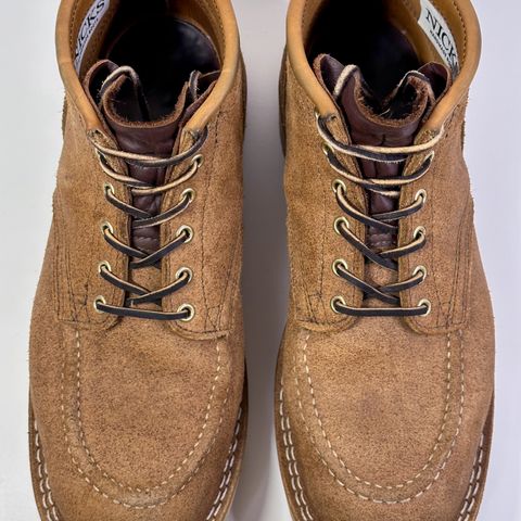 Nicks Aldert Strider Moc Toe in Seidel 1964 Tan Roughout