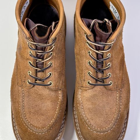 Nicks Aldert Strider Moc Toe in Seidel 1964 Tan Roughout