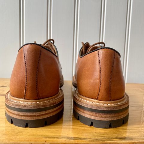 Tricker's Robert Plain Derby Shoe in Horween Natural Dublin