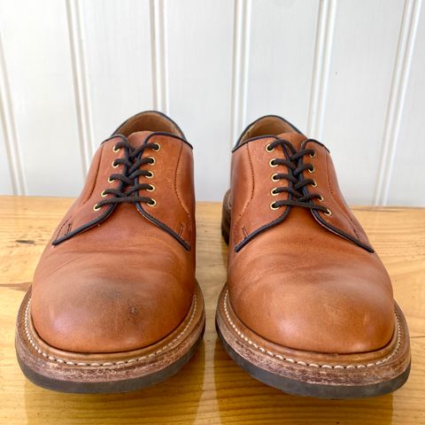 Tricker's Robert Plain Derby Shoe in Horween Natural Dublin
