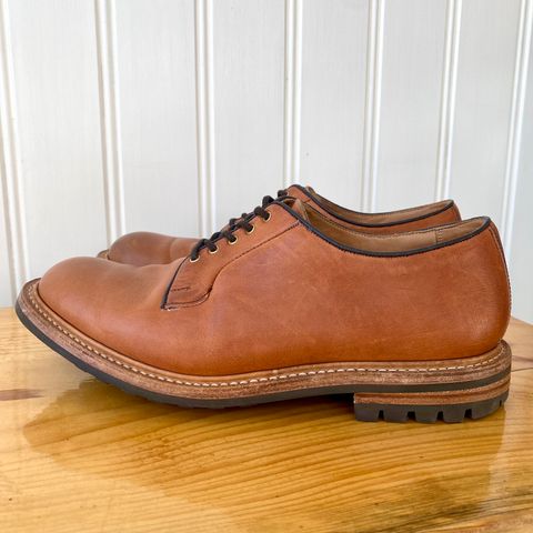 Tricker's Robert Plain Derby Shoe in Horween Natural Dublin