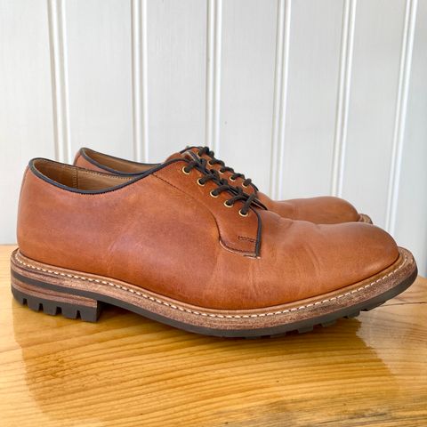 Tricker's Robert Plain Derby Shoe in Horween Natural Dublin