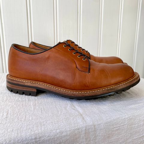 Tricker's Robert Plain Derby Shoe in Horween Natural Dublin