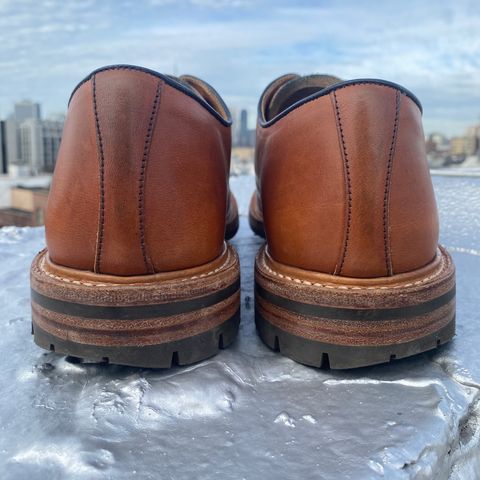 Tricker's Robert Plain Derby Shoe in Horween Natural Dublin