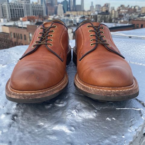 Tricker's Robert Plain Derby Shoe in Horween Natural Dublin