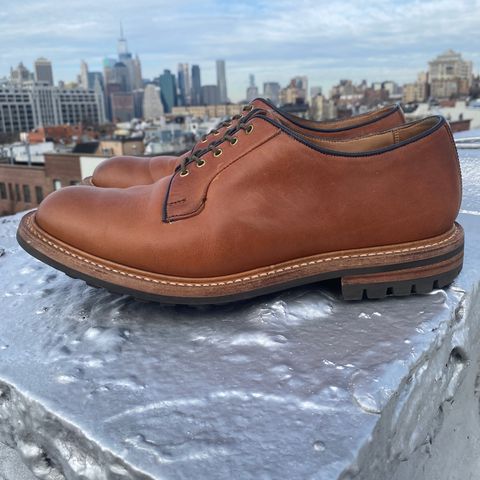 Tricker's Robert Plain Derby Shoe in Horween Natural Dublin