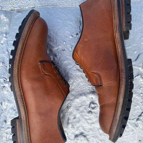 Tricker's Robert Plain Derby Shoe in Horween Natural Dublin