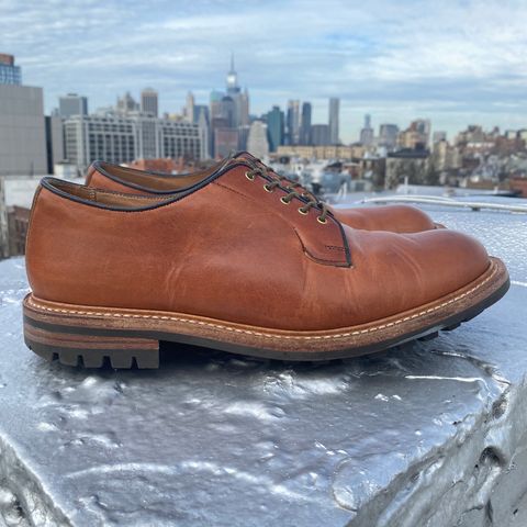 Tricker's Robert Plain Derby Shoe in Horween Natural Dublin