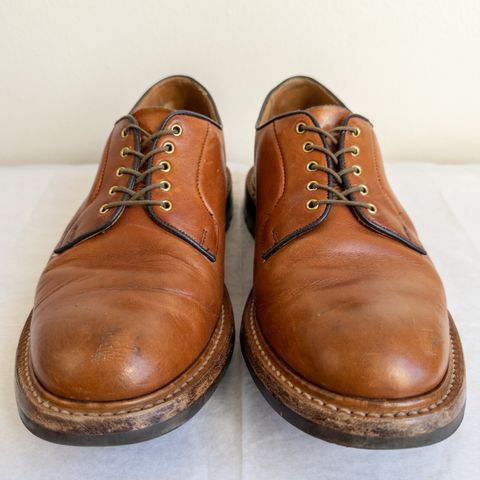Tricker's Robert Plain Derby Shoe in Horween Natural Dublin