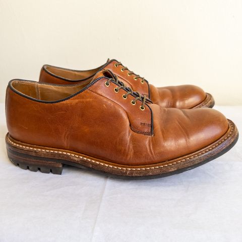 Tricker's Robert Plain Derby Shoe in Horween Natural Dublin