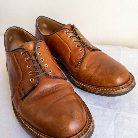 Tricker's Robert Plain Derby Shoe in Horween Natural Dublin