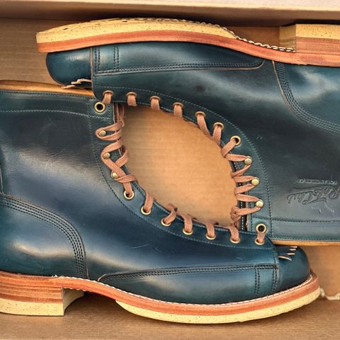 Role Club Lace to Toe in Horween Navy Chromexcel