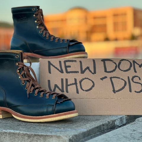 Role Club Lace to Toe in Horween Navy Chromexcel