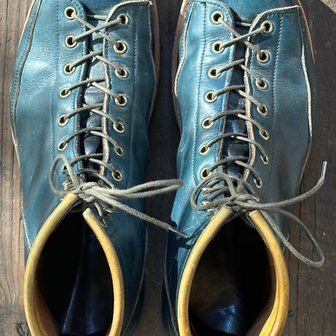 Role Club Lace to Toe in Horween Navy Chromexcel