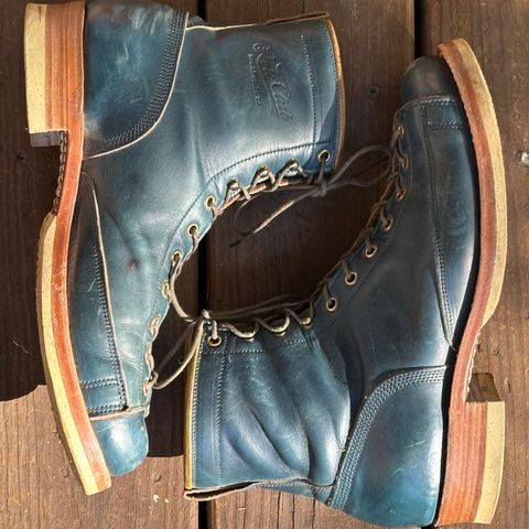 Role Club Lace to Toe in Horween Navy Chromexcel