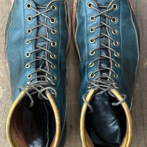 Role Club Lace to Toe in Horween Navy Chromexcel