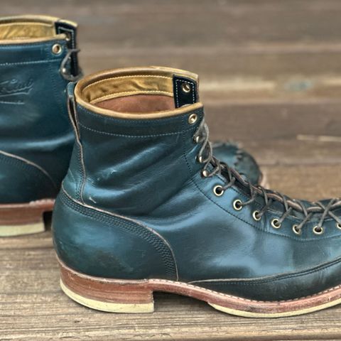 Role Club Lace to Toe in Horween Navy Chromexcel