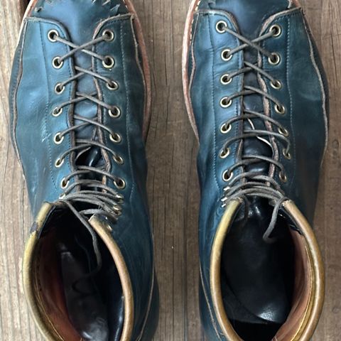 Role Club Lace to Toe in Horween Navy Chromexcel
