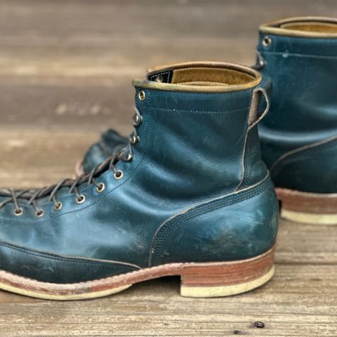 Role Club Lace to Toe in Horween Navy Chromexcel