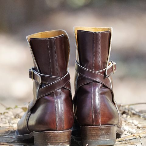 Clinch Jodhpur Boots in Brown French Calfskin
