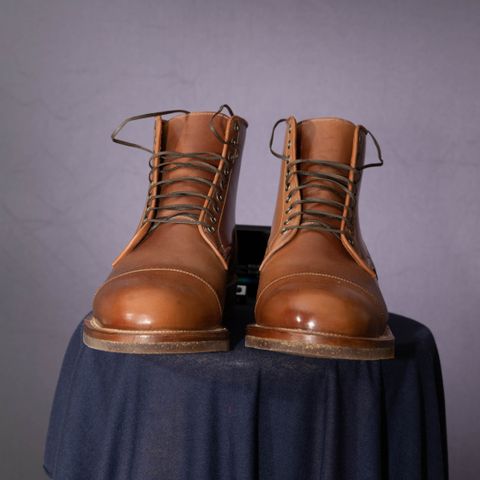 Viberg Service Boot PCT in Horween Natural Shell Cordovan