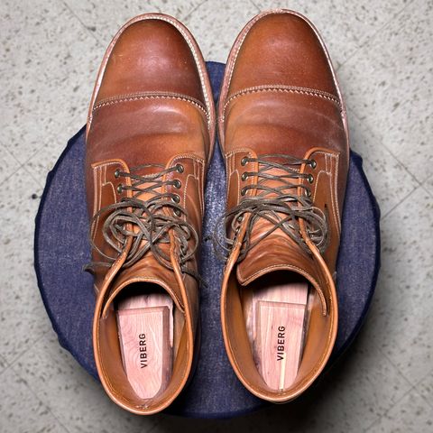 Viberg Service Boot PCT in Horween Natural Shell Cordovan