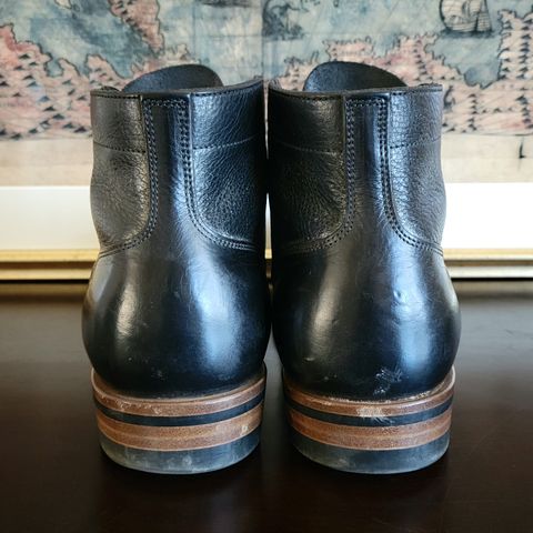 Iron Boots Pitman in Black Italy Waxed Bullhide
