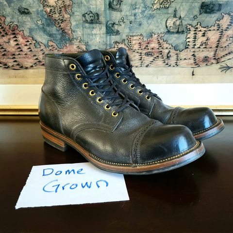 Iron Boots Pitman in Black Italy Waxed Bullhide